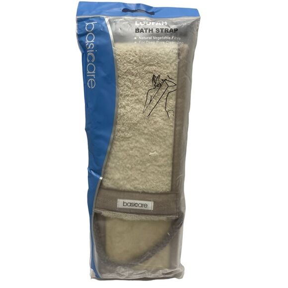 Basicare Natural Vegetable Fibre Loofah Bath Strap - Picture 1 of 6